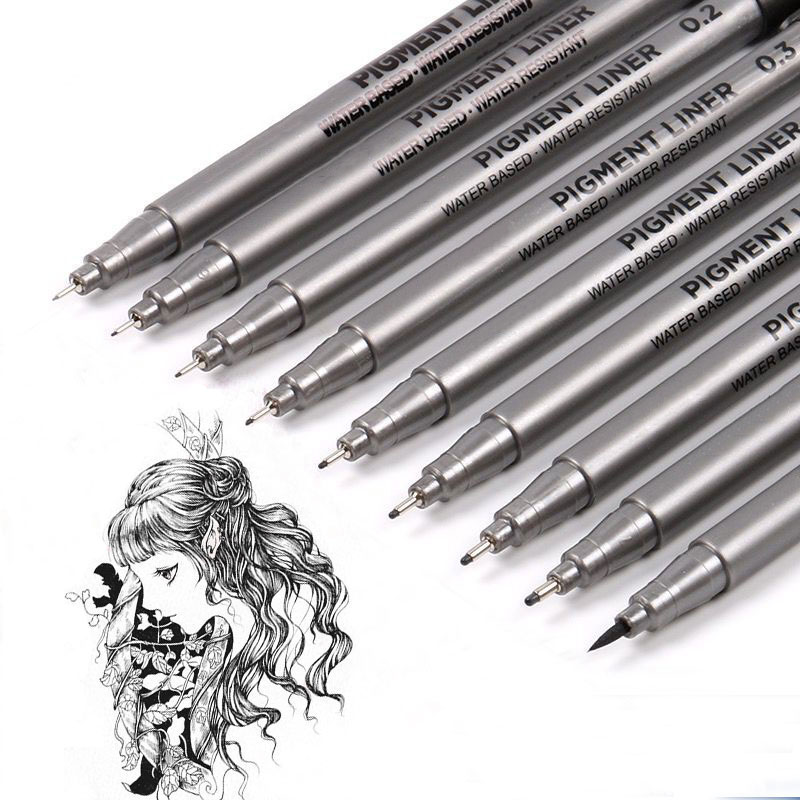 Calligraphy Pen Set - 9Pcs/set Pigment Liner Micron Ink Marker