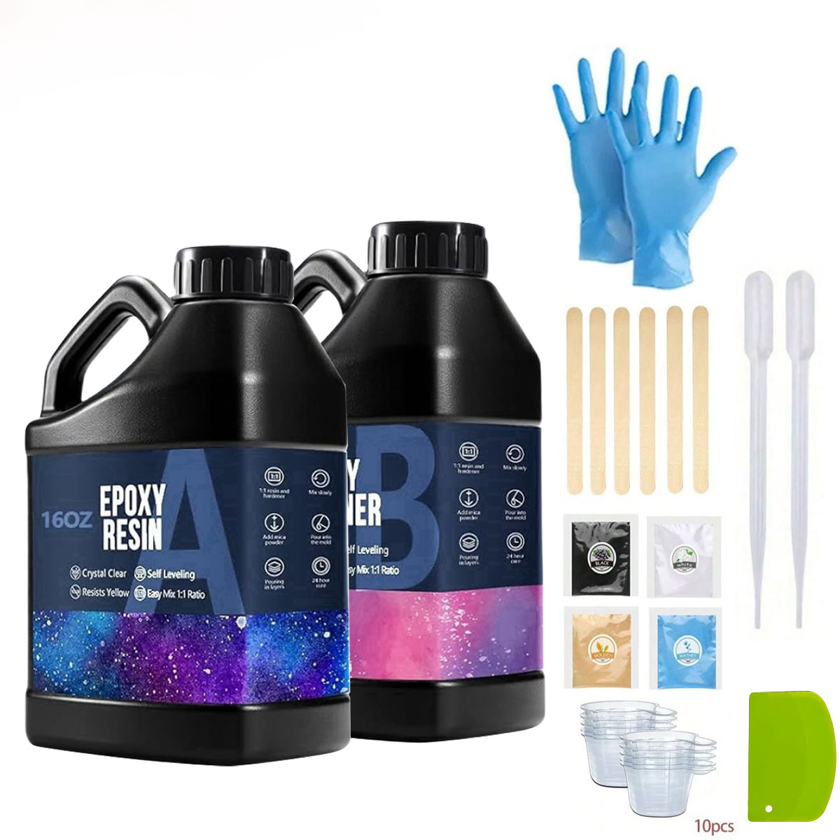 The Art And Craft Of Jewelry - 1000ml Crystal Clear Epoxy Resin Kit