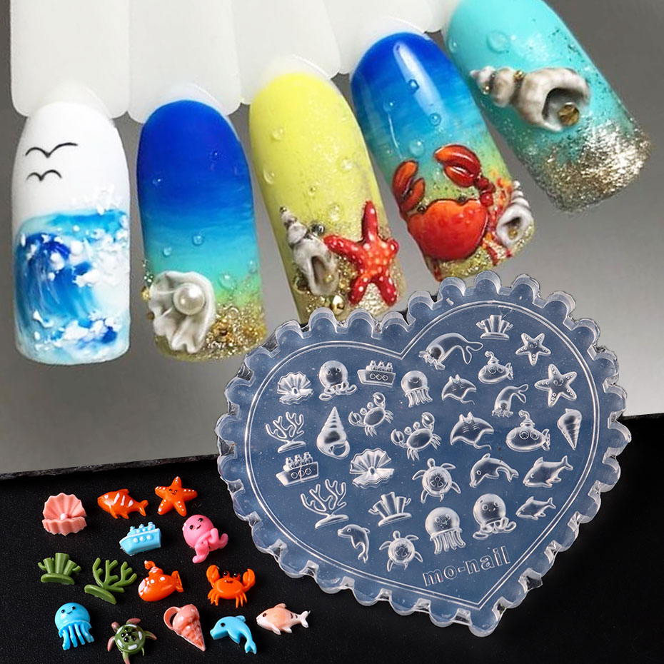 1pc Ocean Theme 3D Silicone Na - Art Craft Jellyfish recension och pris