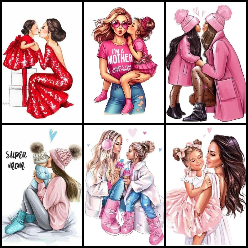 Mother Daughter Art Hobby 5D D - Art Craft Mother'S Day recension och pris