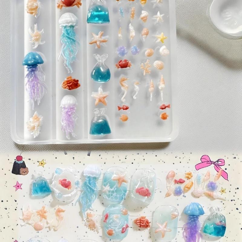 3D Ocean Series Silicone Nail  - Art Craft Jellyfish recension och pris