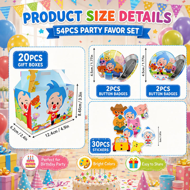 PLIM Cartoon Pattern Paper box - Art Craft Birthday Party recension och pris