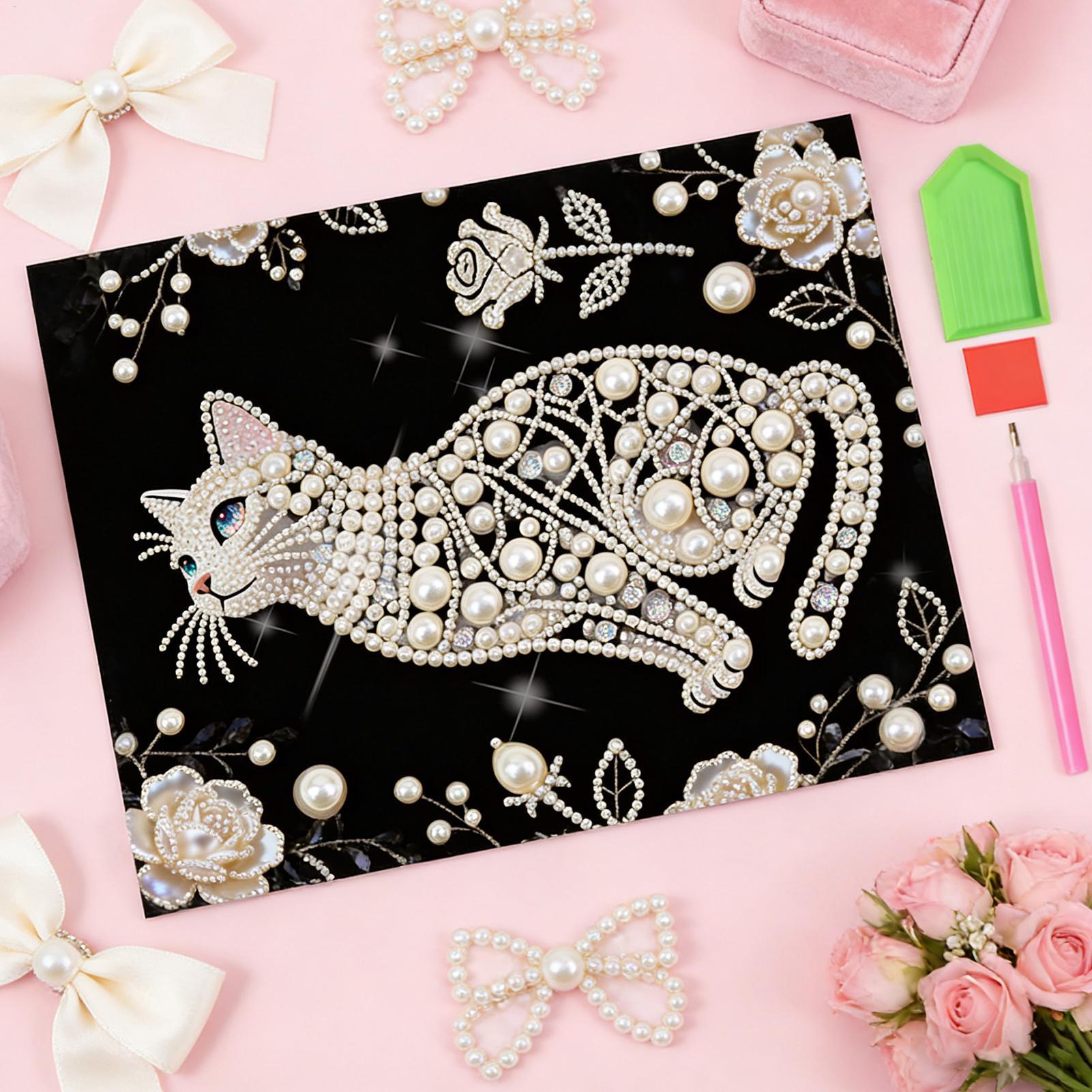 Cat Shape Pearl Painting Kits  - Art Craft Mother'S Day recension och pris
