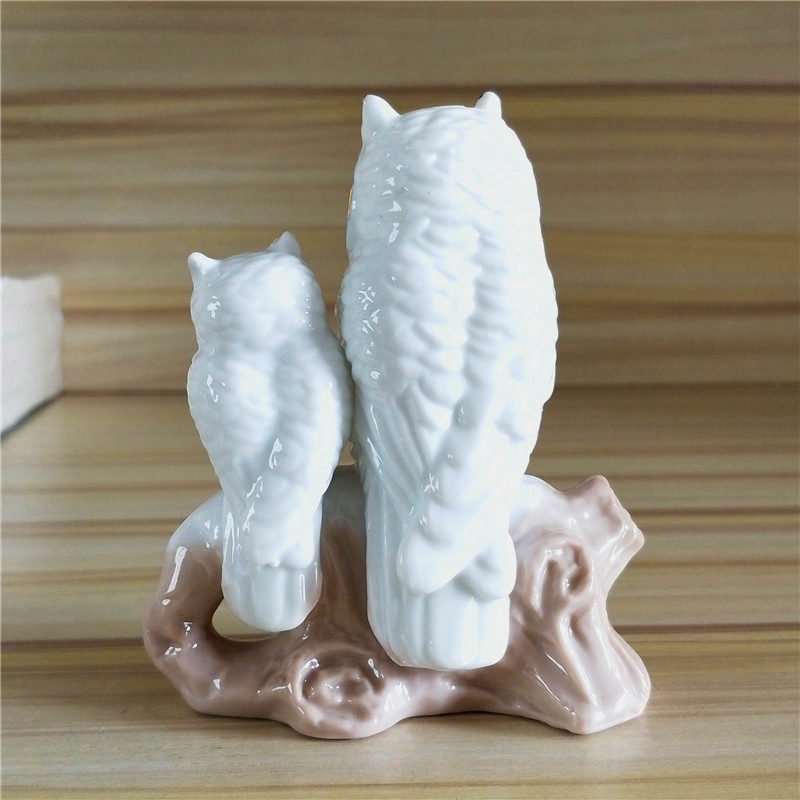 Gilt Porcelain Mother Owl Figu - Art Craft Mother'S Day recension och pris