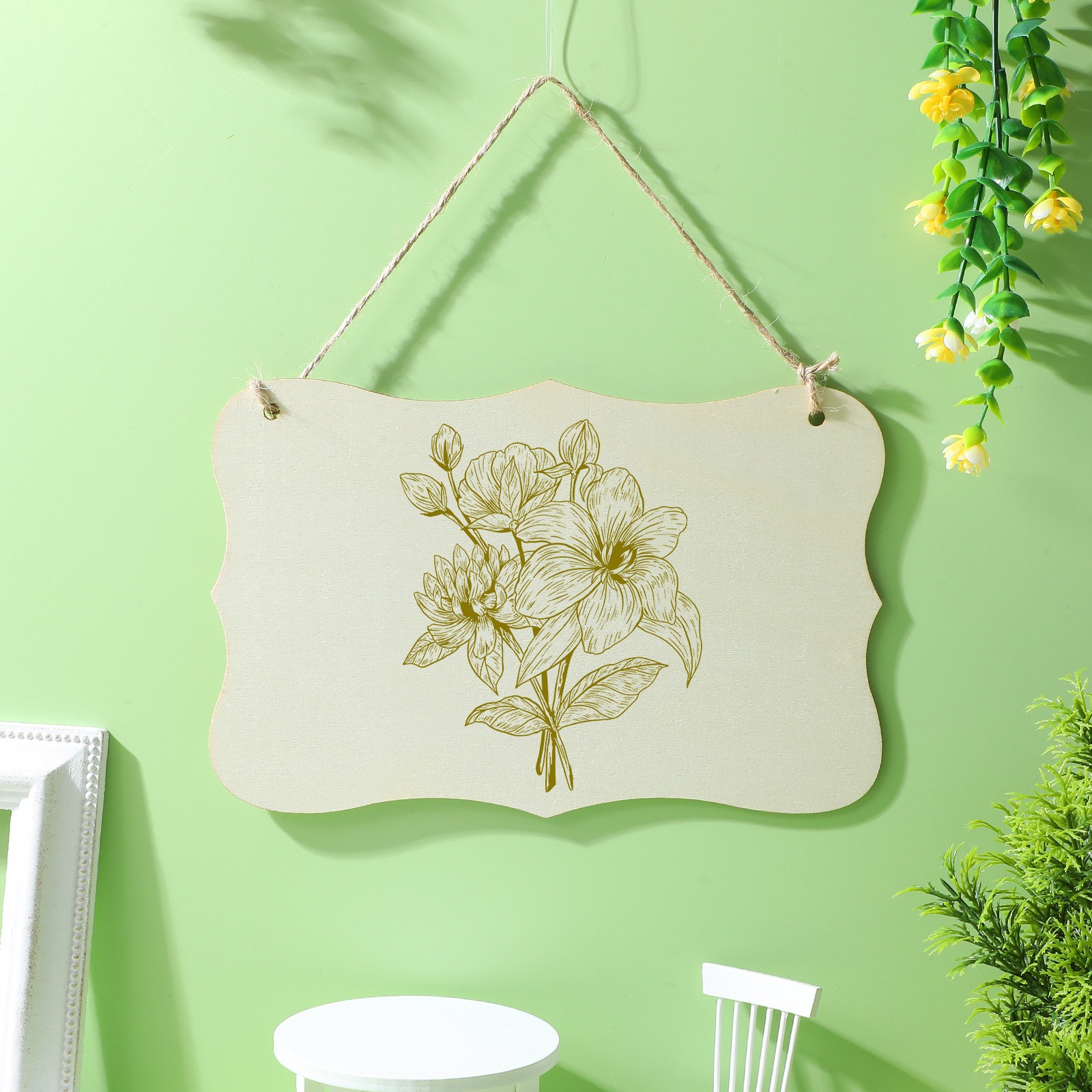 4Pcs Blank Wooden Craft Plaque - Art Craft Door recension och pris