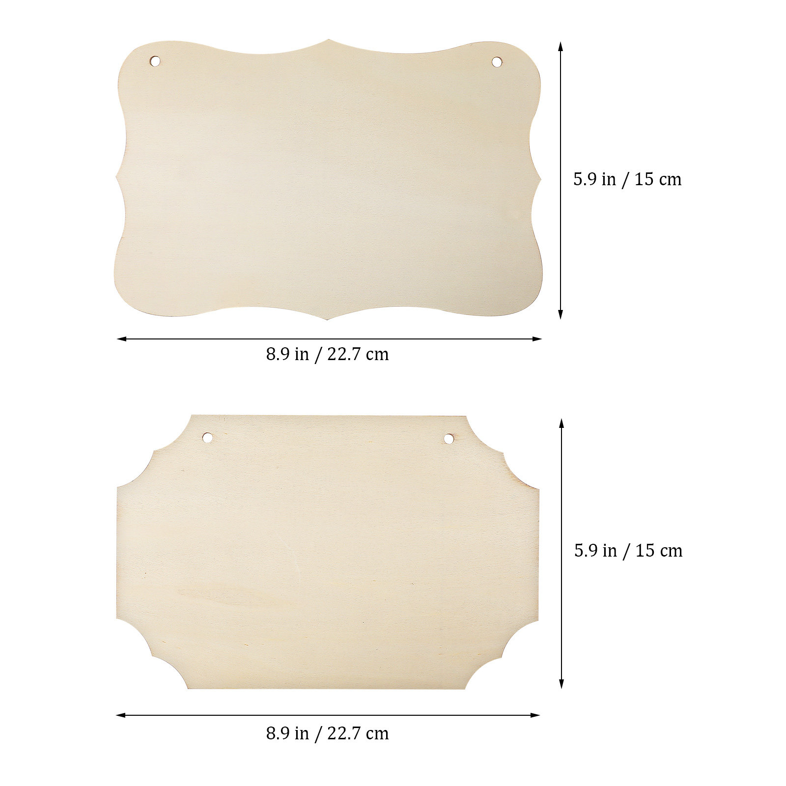 4Pcs Blank Wooden Craft Plaque - Art Craft Door recension och pris
