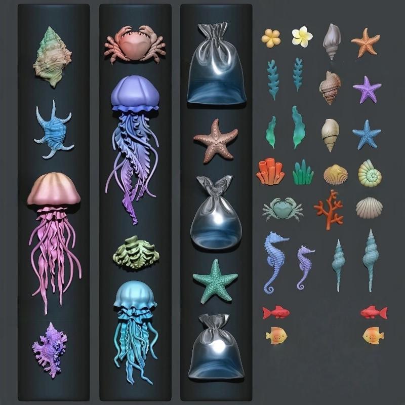 3D Ocean Series Silicone Nail  - Art Craft Jellyfish recension och pris