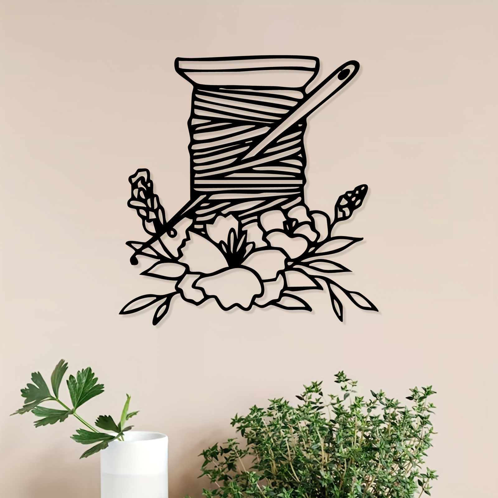 Thread Spool Floral Metal Wall - Art Craft Mother'S Day recension och pris