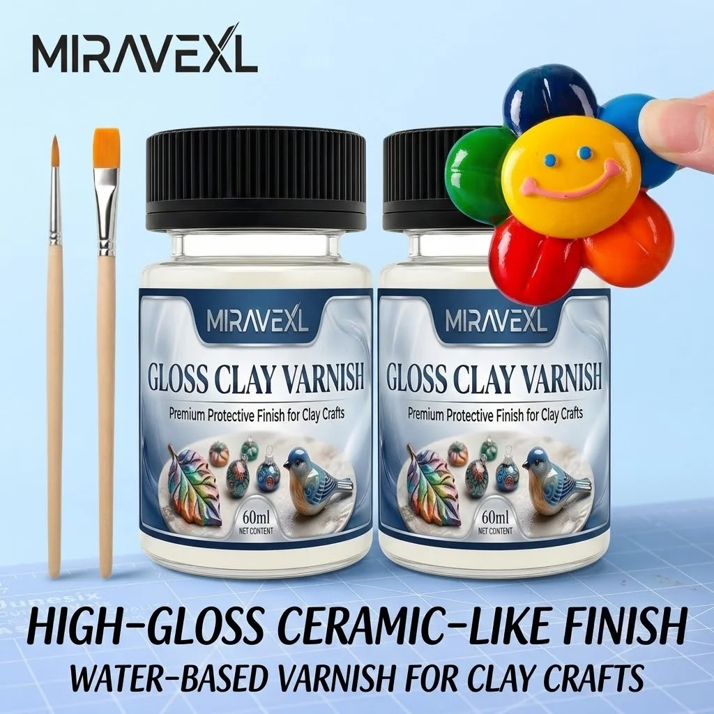 MIRAVEXL High Gloss Clay Varni - Air Dry Clay recension och pris