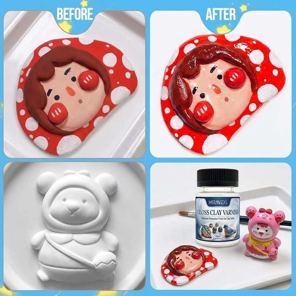MIRAVEXL High Gloss Clay Varni - Air Dry Clay recension och pris