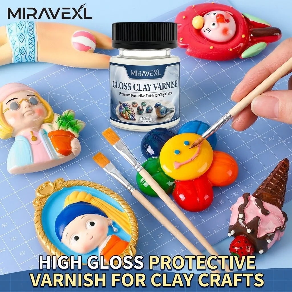 MIRAVEXL High Gloss Clay Varni - Air Dry Clay recension och pris