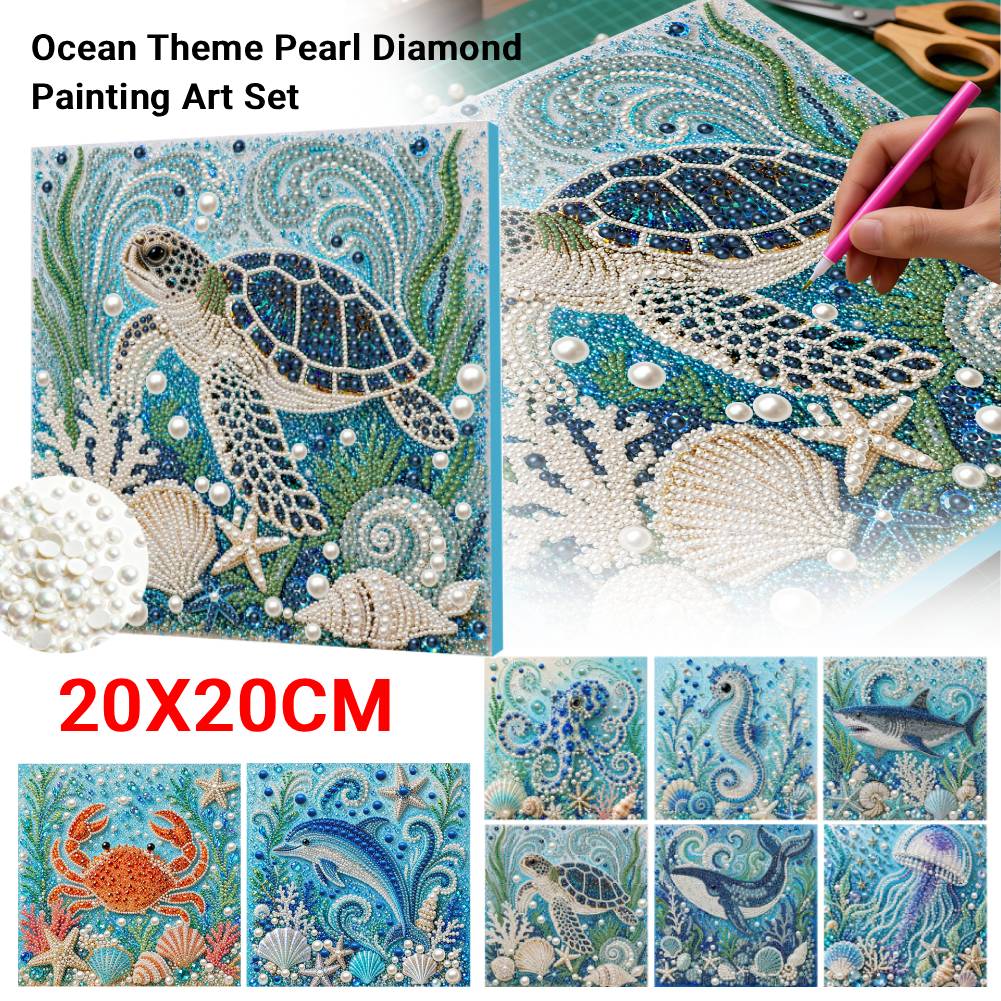 Ocean Theme DIY Pearl Diamond  - Art Craft Jellyfish recension och pris