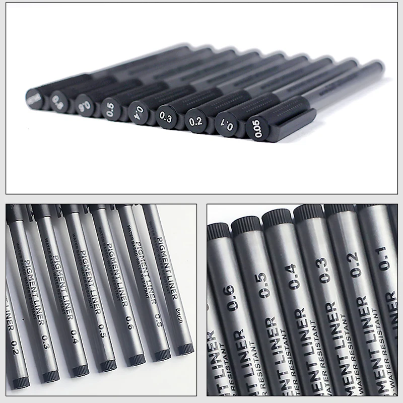 9Pcs/set Pigment Liner Micron  - Calligraphy Pen Set recension och pris