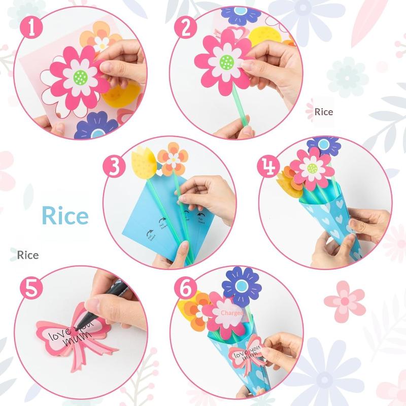 12Pcs Flower Bouquet Craft Kit - Art Craft Mother'S Day recension och pris