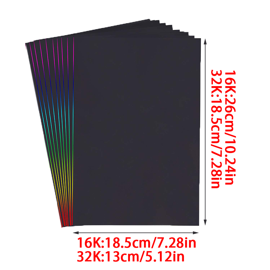 10/30pcs Rainbow Scratch Paper - Art Craft Birthday Party recension och pris