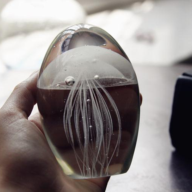 Miniature 3D Jellyfish Crystal - Art Craft Jellyfish recension och pris