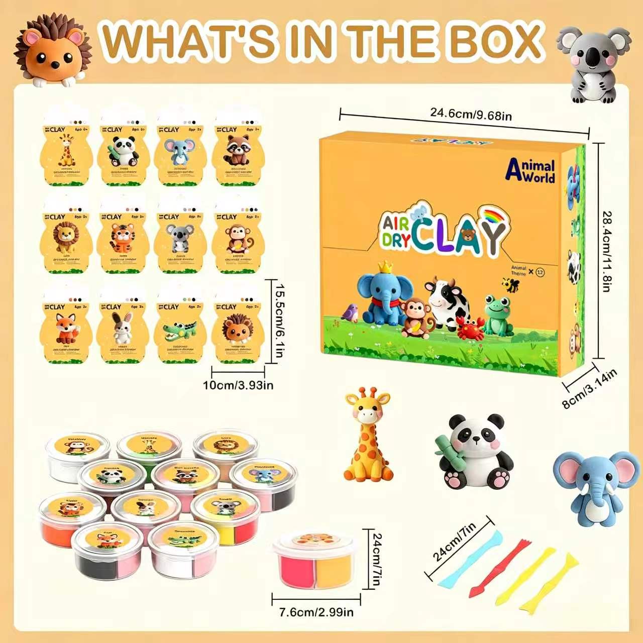 Air Dry Clay Kit with 12 Anima - Air Dry Clay recension och pris